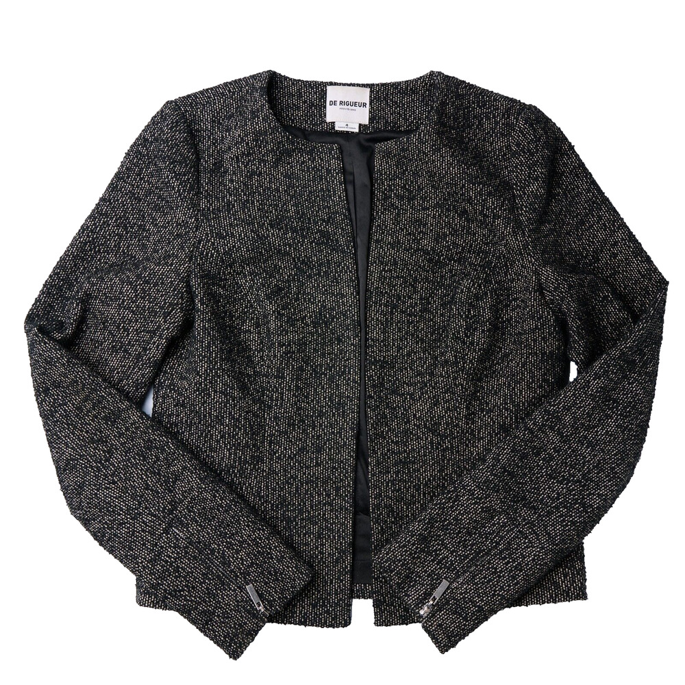 De Rigueur Jacket Women's 4 workwear capsule minimal office chic tweed texture